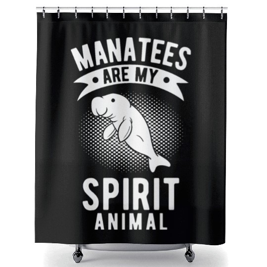 Manatees Are My Spirit Animal His & Her Gift Shower Curtains