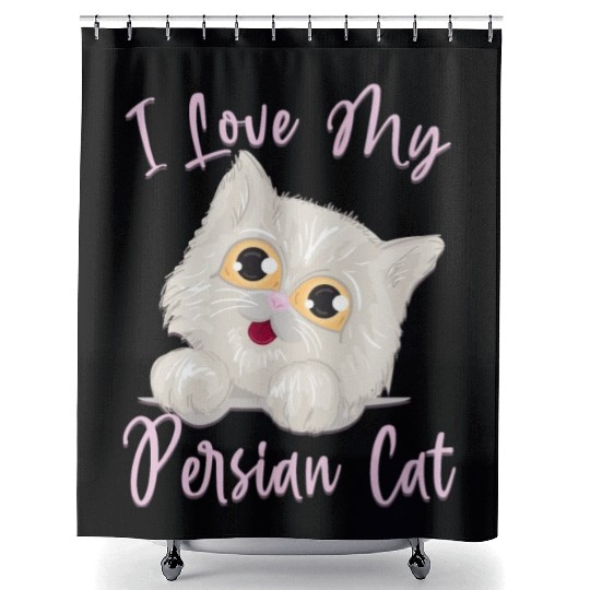 Persian Cat I Love My Persian Cat Shower Curtains