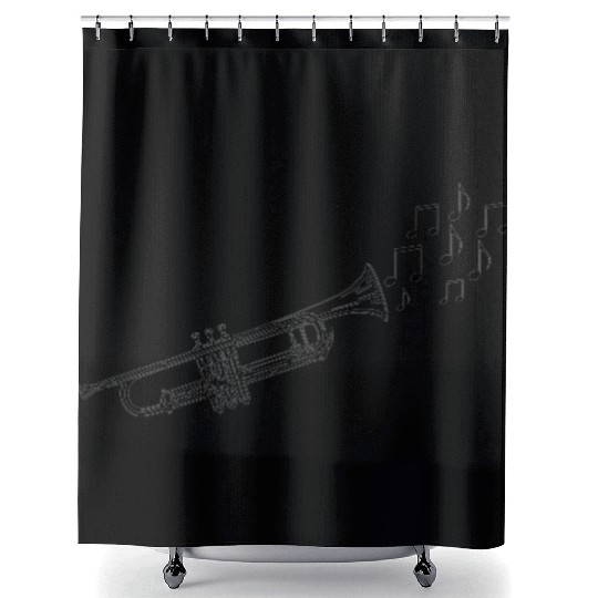 Trumpet Music Shower Curtains