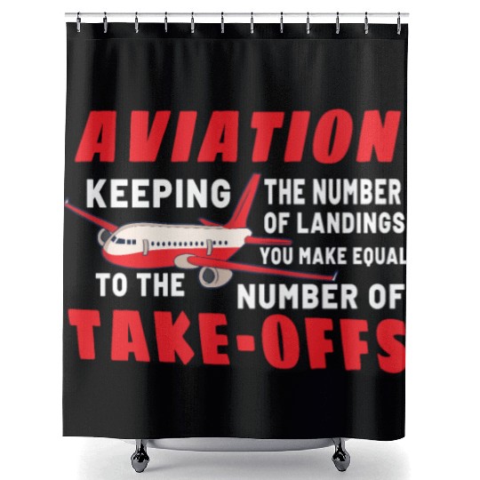 Pilot Aviation Airplane Airline Future Pilots Shower Curtains