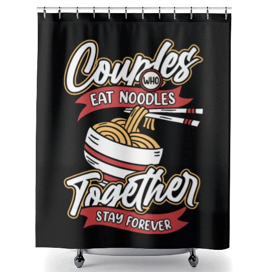 Noodles Couple Shower Curtains