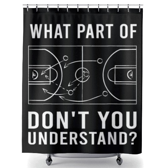 Funny Basketball Coach For Men Women Tactic Diagra Shower Curtains