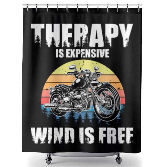 Hilarious Expensive Wind Is Free Big Bike Shower Curtains