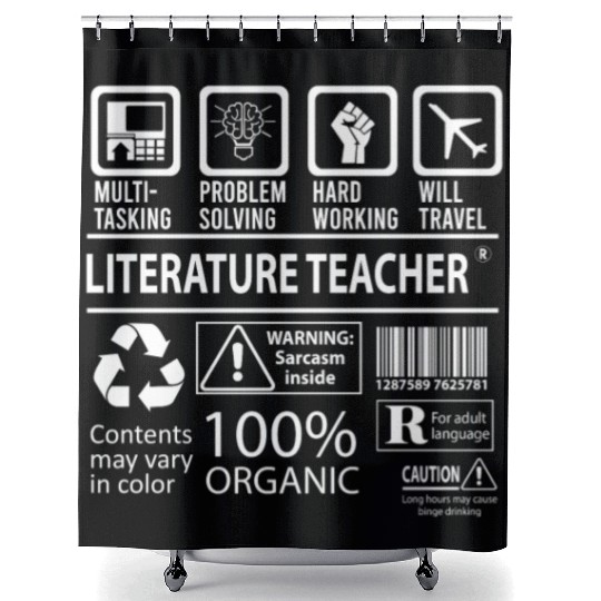 Literature Teacher Shower Curtains - Multitasking Job Gift