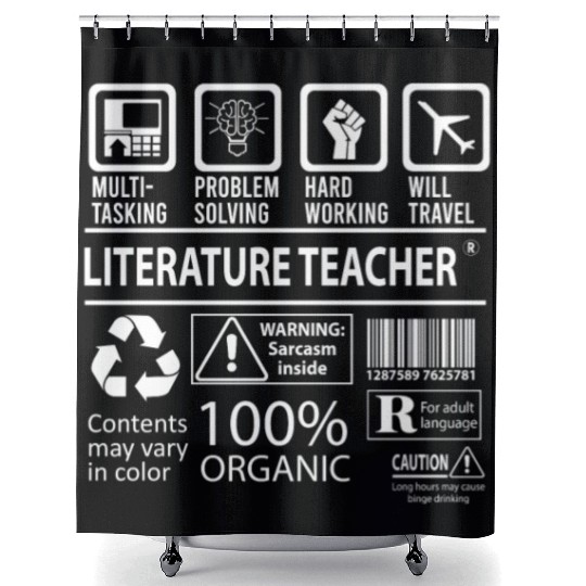 Literature Teacher Shower Curtains - Multitasking Job Gift