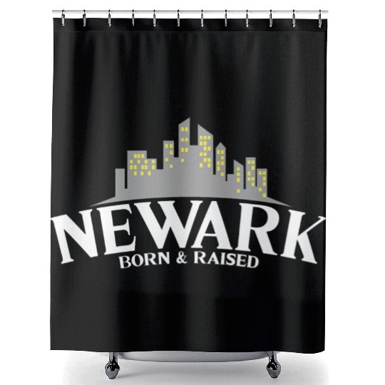 Born & Raised Usa New Jersey Newark Shower Curtains