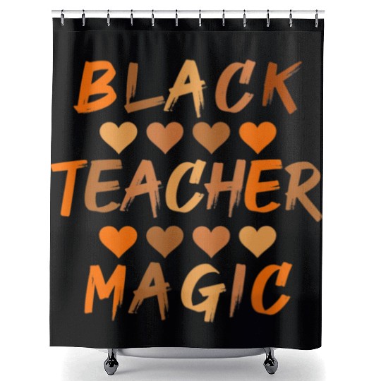Black History Month Black Teacher Magic African Shower Curtains