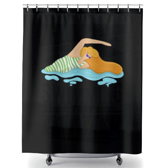 To swim Shower Curtains