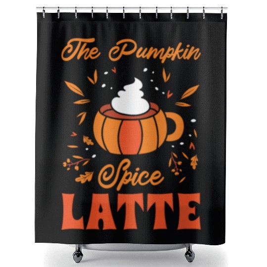 Pumpkin Spice Latte Halloween Coffee Lover Tarot Shower Curtains