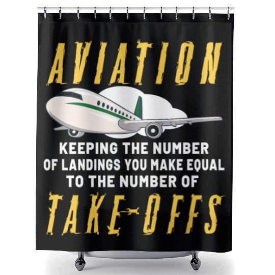 Pilot Aviation Airplane Airline Future Pilots Shower Curtains