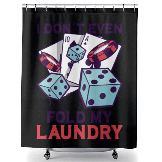 Poker Casino Poker Player Gambling Roulette Gift Shower Curtains