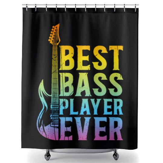 Bass Guitar Player Bass Guitarist - Best Bass Play Shower Curtains