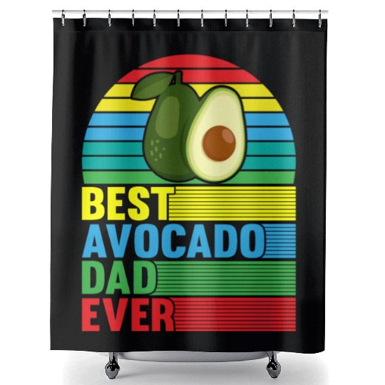 Best Avocado Dad Ever Shower Curtains
