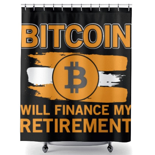 Bitcoin Retirement Crypto Currency Shower Curtains