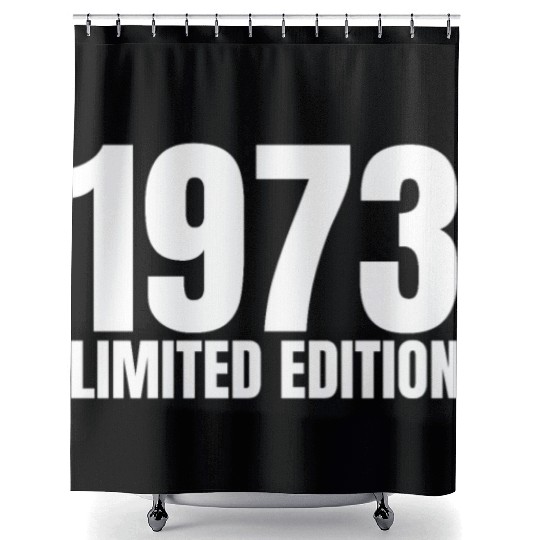 50 Years Vintage 1973 Retro 50th Birthday Shower Curtains