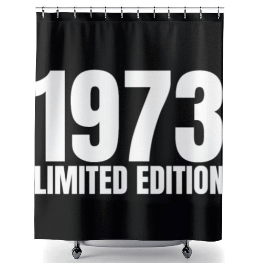 50 Years Vintage 1973 Retro 50th Birthday Shower Curtains