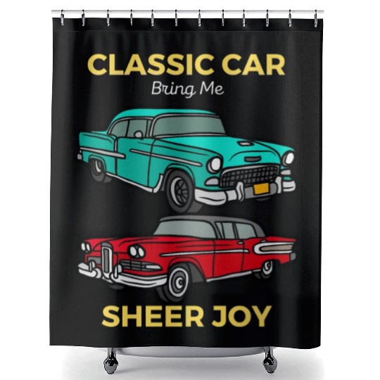 Classic Car Sheer Joy Shower Curtains