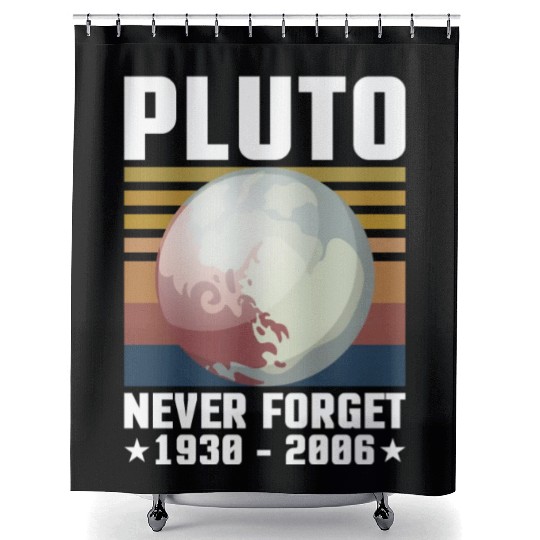 PLUTO NEVER FORGET 1930-2006 Shower Curtains