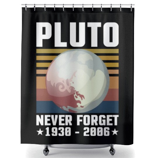 PLUTO NEVER FORGET 1930-2006 Shower Curtains