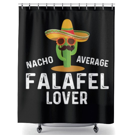 Nacho Average Falafel Lover Shower Curtains