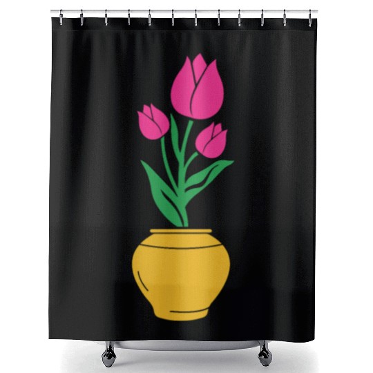 Tulip Gardening Colourful Shower Curtains