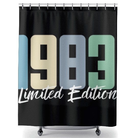40 Years Vintage 1983 Retro 40th Birthday Shower Curtains