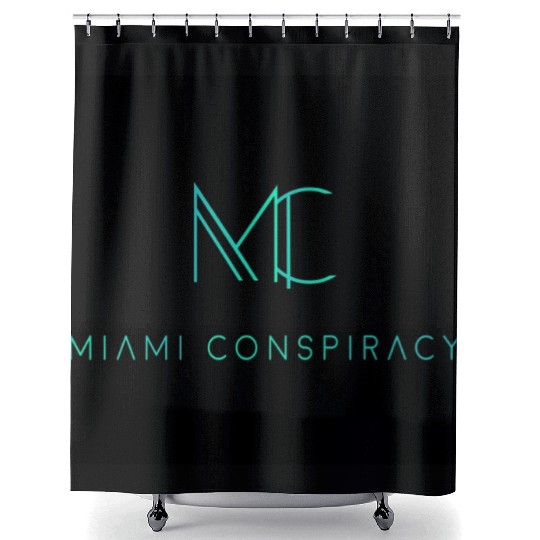 Miami Conspiracy Green Logo Shower Curtains