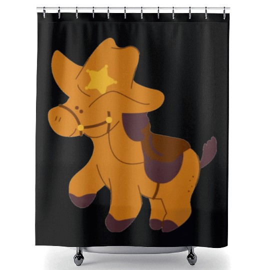 cowboy horse Shower Curtains
