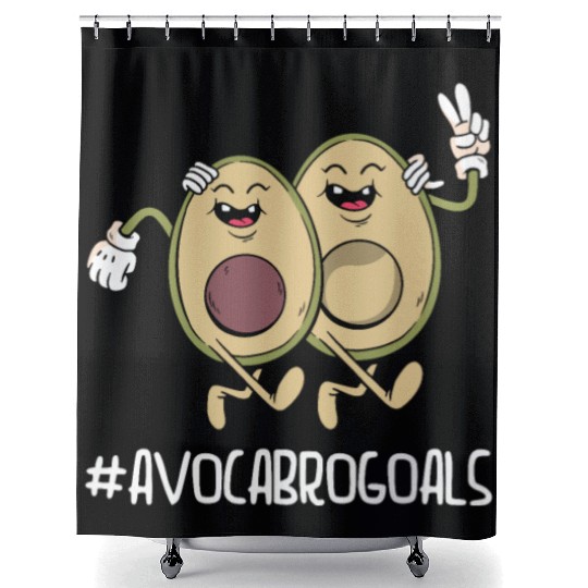 Sibling Big Brother Avocado Goals Hilarious Puns Shower Curtains