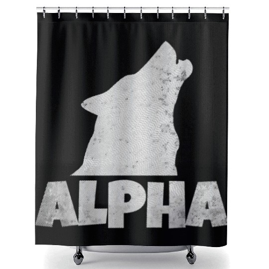 Alpha Wolf Pack Member Wildlife Shower Curtains