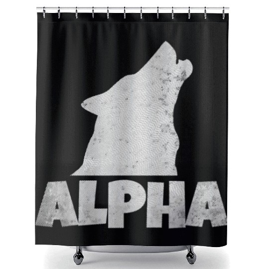 Alpha Wolf Pack Member Wildlife Shower Curtains
