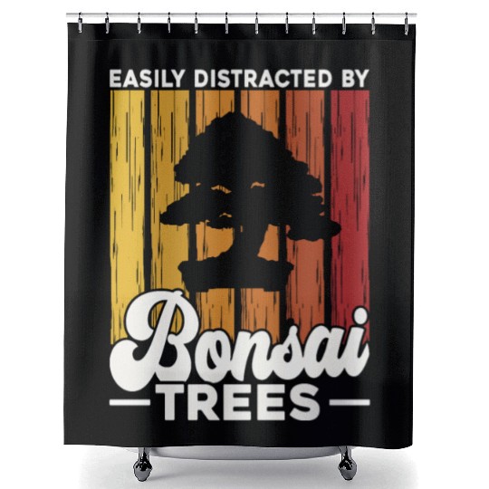 Bonsai Tree Owner Gift Bonsai Tree Gardening Shower Curtains
