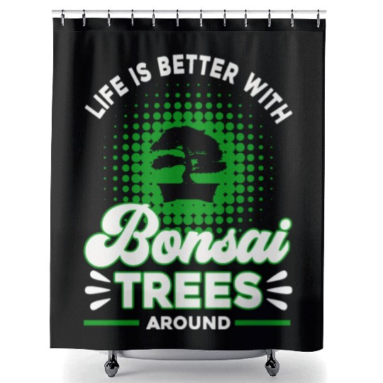 Bonsai Tree Owner Gift Bonsai Tree Gardening Shower Curtains