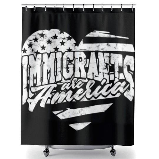 US Immigrant Indigenous USA Immigrants america Shower Curtains