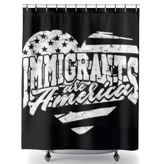 US Immigrant Indigenous USA Immigrants america Shower Curtains