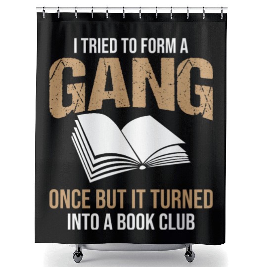 Book Club Gang Joke Pun Saying Slogan Shower Curtains
