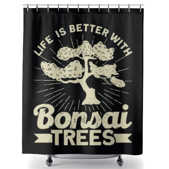 Bonsai Tree Owner Gift Bonsai Tree Gardening Shower Curtains