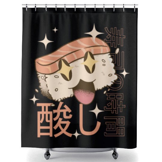 Cute Sushi Pastel Kawaii Aesthetic, Yami Kawaii, Shower Curtains