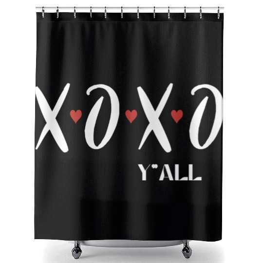 xoxo I love you Valentine's day Shower Curtains