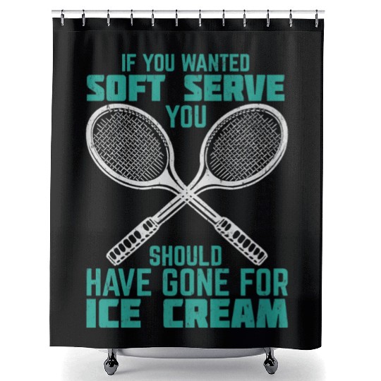 Tennis Ice Cream Premium Shower Curtains