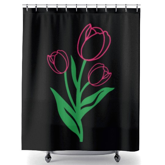 Tulip Gardening Colourful Shower Curtains