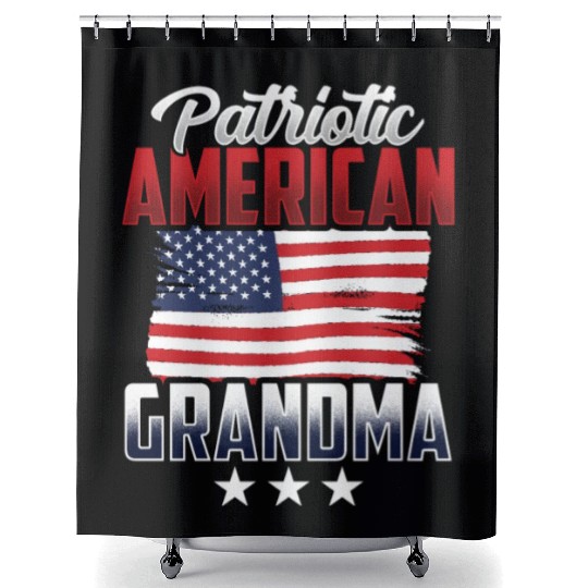 Patriotic American Grandma US Patriot USA Shower Curtains