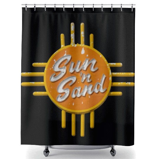 Sun N Sand Motel Sign Route 66 Santa Rosa NM Shower Curtains