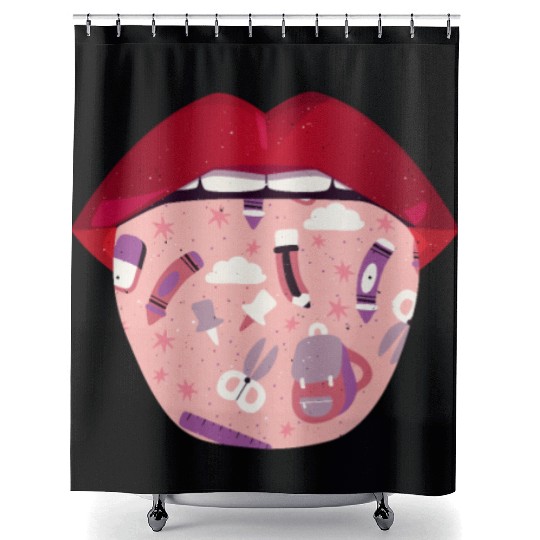 Daycare Teacher Lips Shower Curtains