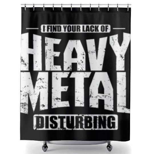 Heavy Metal Disburbing Music Band Genre Shower Curtains