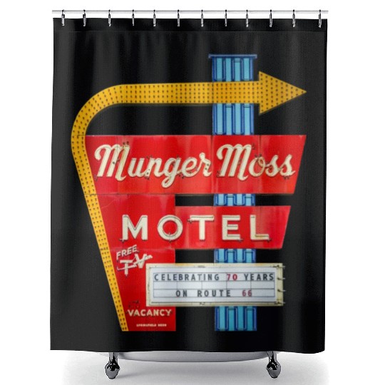 Munger Moss Motel Sign Route 66 Lebanon MO Shower Curtains