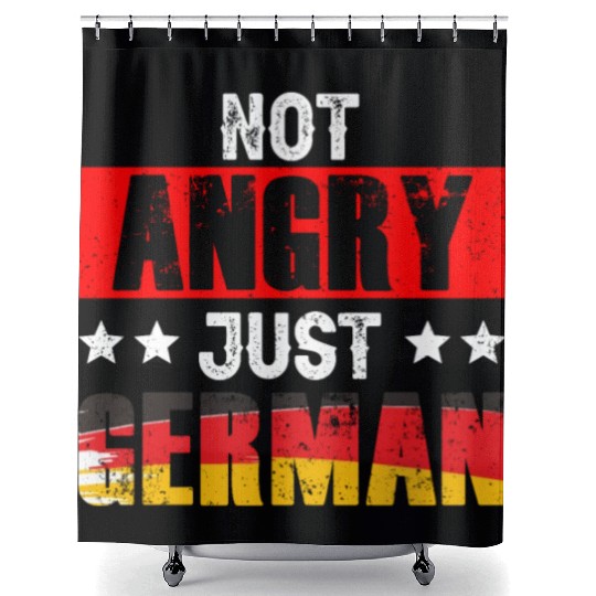 Not Angry Just German Germany Teacher Voice Shower Curtains