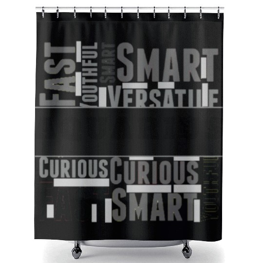 Aquarius Zodiac Star Sign Word Cloud Square Monoch Shower Curtains