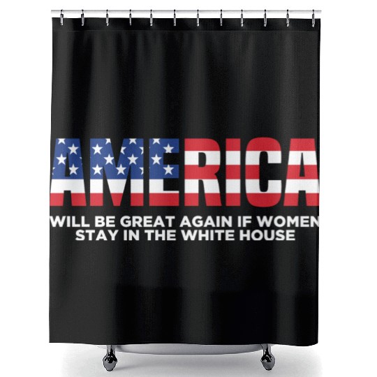 America Will Be Great Again Black Shower Curtains