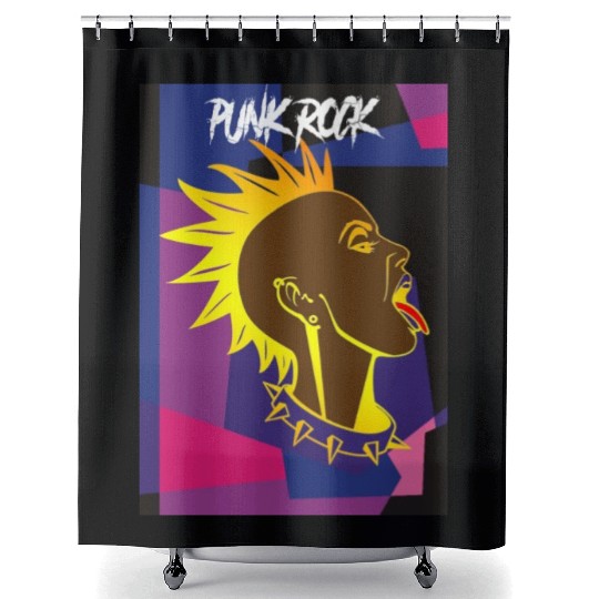 PUNK ROCKER Shower Curtains